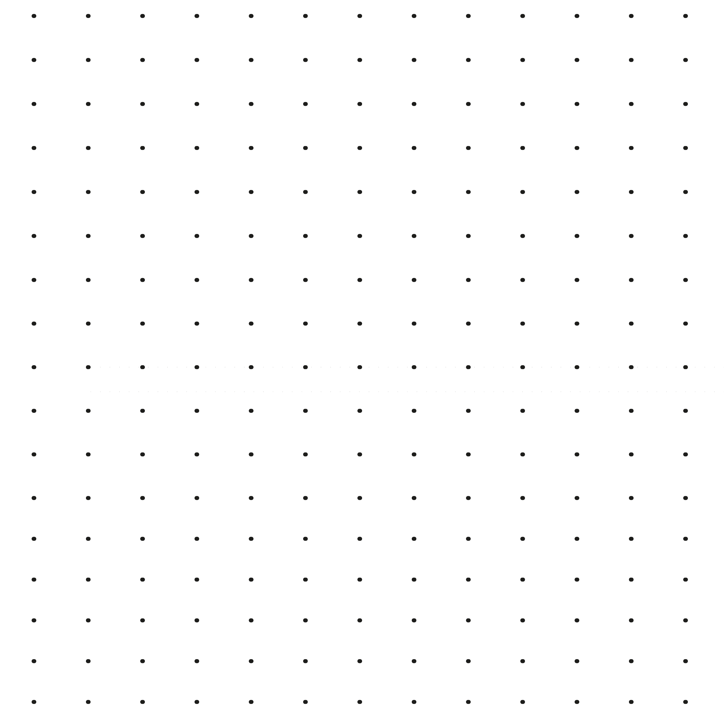 A black pegboard background with evenly spaced small circular holes.