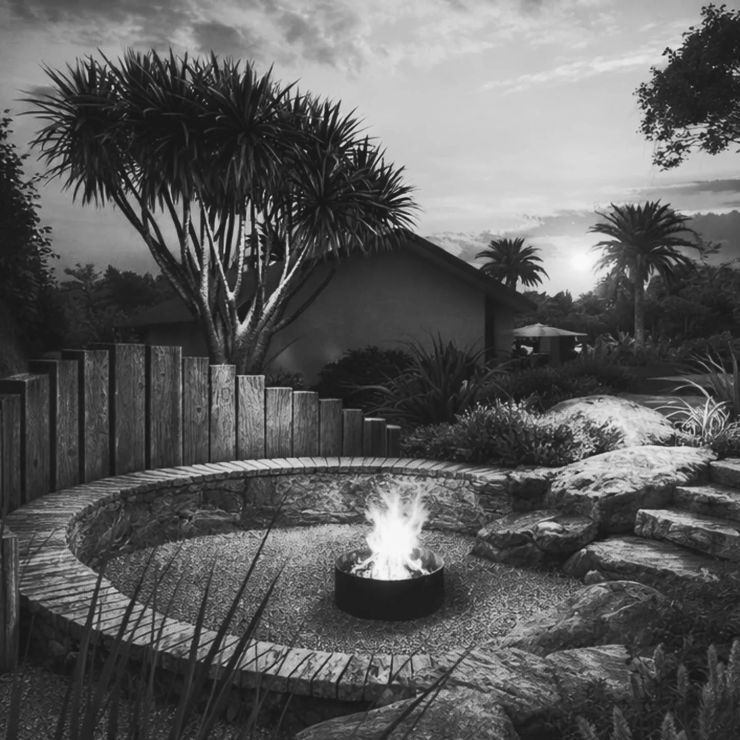 L'art de sculpter le paysage. Gu&eacute;thary.

Structure : Cheminements en calcaire beige, marches en acier corten et traverses en ch&ecirc;ne pour un contraste &eacute;l&eacute;gant. All&eacute;es en pav&egrave; granit ...

Ma&ccedil;onnerie paysag