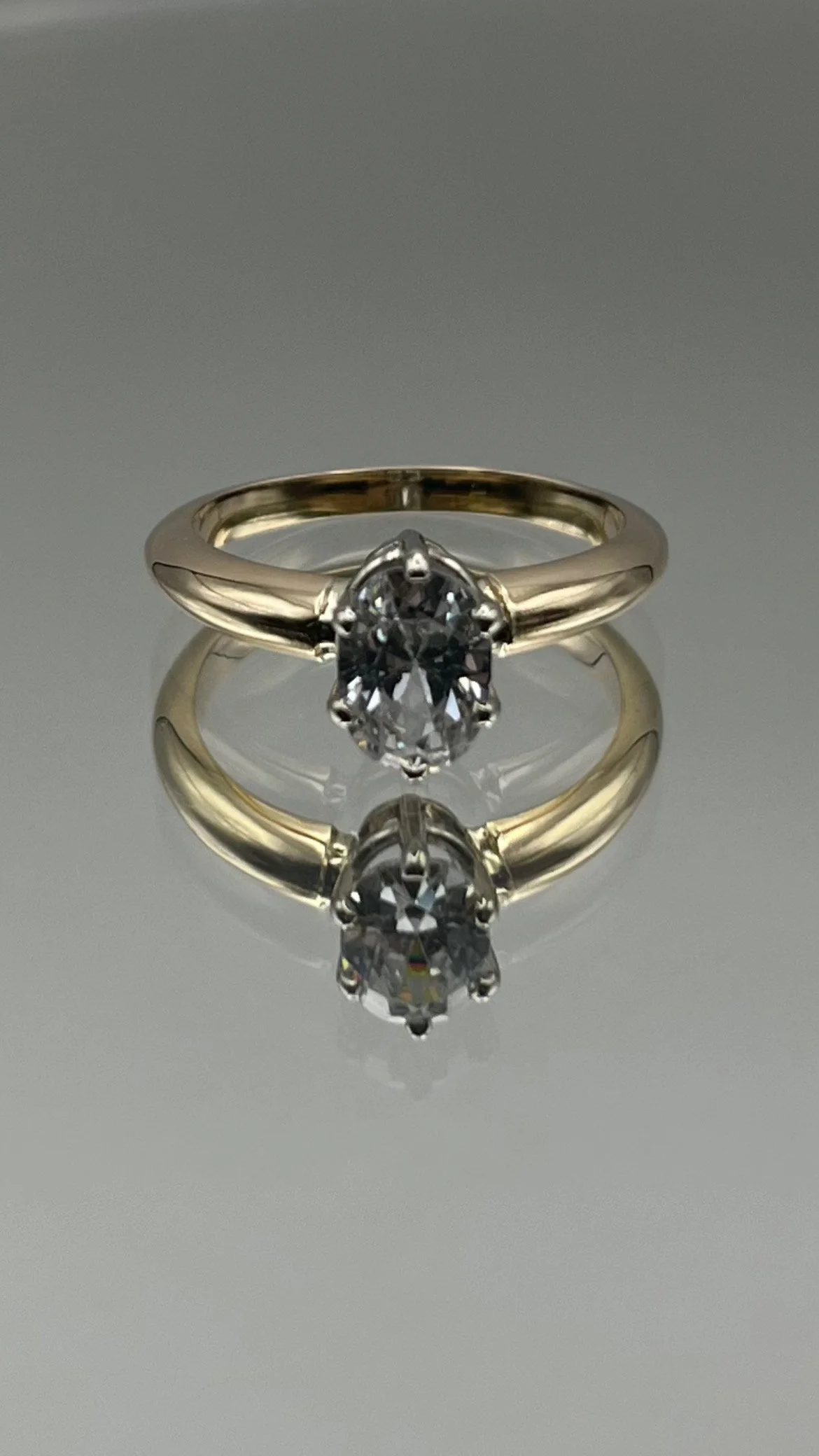 Oval Set - 14K Yellow and White Gold