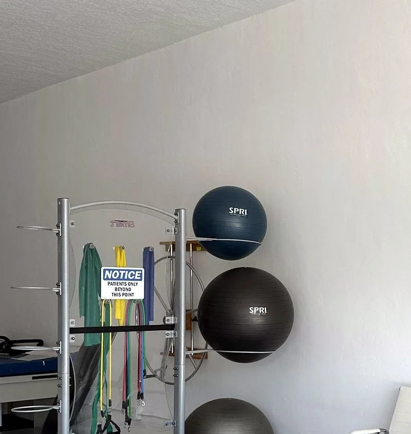 Stability balls and resistance bands
