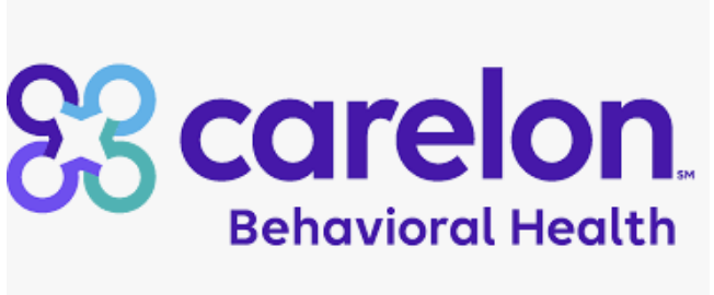 Carelon Behavioral Health logo with interconnected circles in purple, blue, and teal.