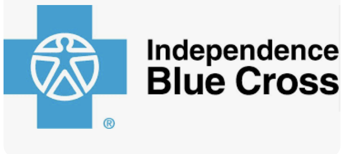 Logo of Independence Blue Cross featuring a blue cross with a circular emblem and the company name to the right.