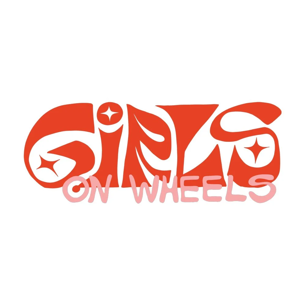 Stylized text reading 'Sides on Wheels' with the word 'Sides' in orange and 'on Wheels' in pink, featuring star-like shapes inside the letters.