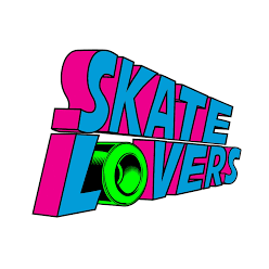 Colorful logo with the text 'Skate Lovers' in bold, stylized font, featuring pink, blue, and green colors.