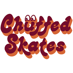 Text that reads 'Chuffed Skates' in bold, stylized lettering with a shadow effect.