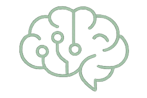Illustration of a human brain with interconnected circles and lines