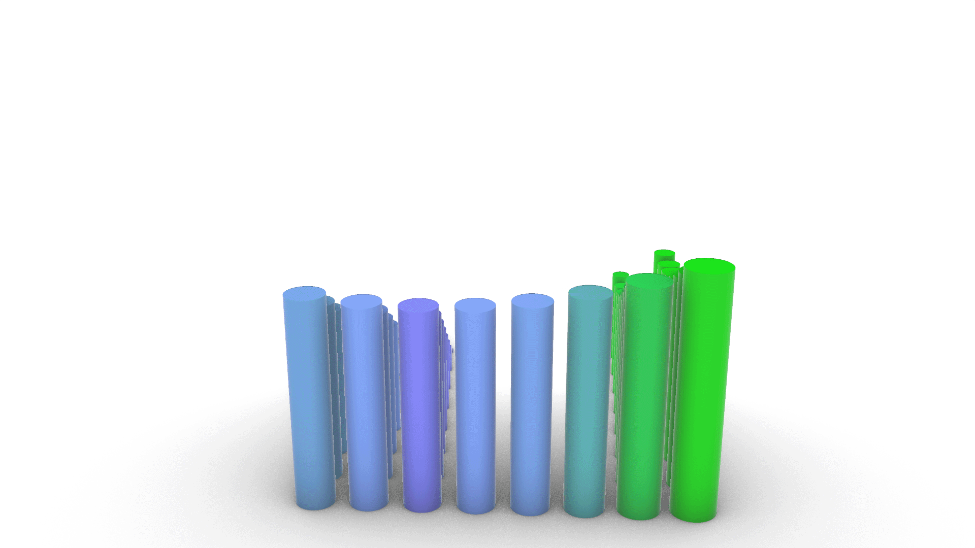 This is the first script I made, using a simple scale, height, and color attractor point.