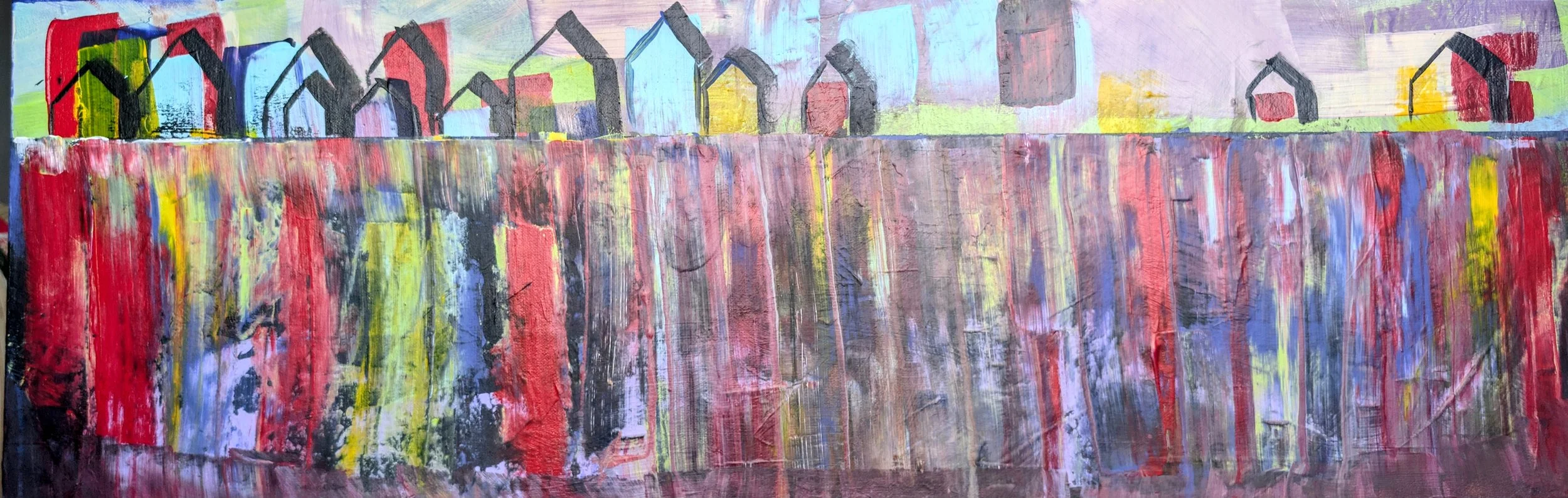 "The Spit" 
Abstract acrylic on canvas 