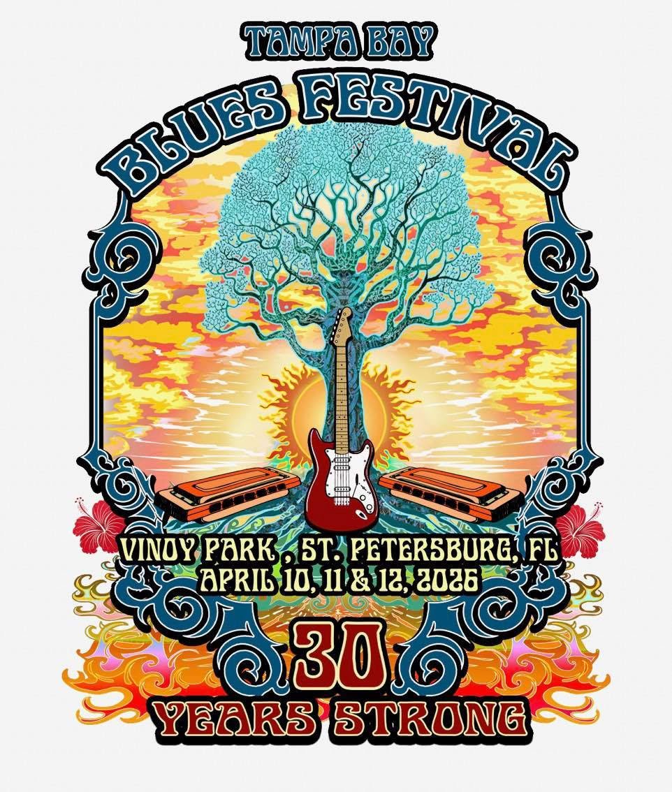 THE TAMPA BAY BLUES FESTIVAL RETURNS TO VINOY WATERFRONT PARK, ST PETERSBURG, FLORIDA ON APRIL 10, 11, &amp; 12, 2026