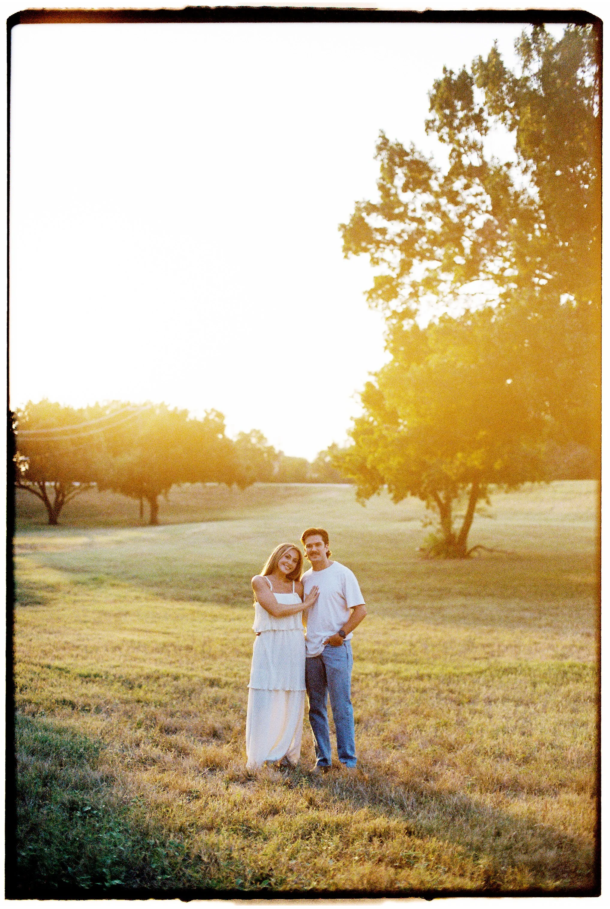 A sunset engagement session in Forth Worth with Alexis + Coleman