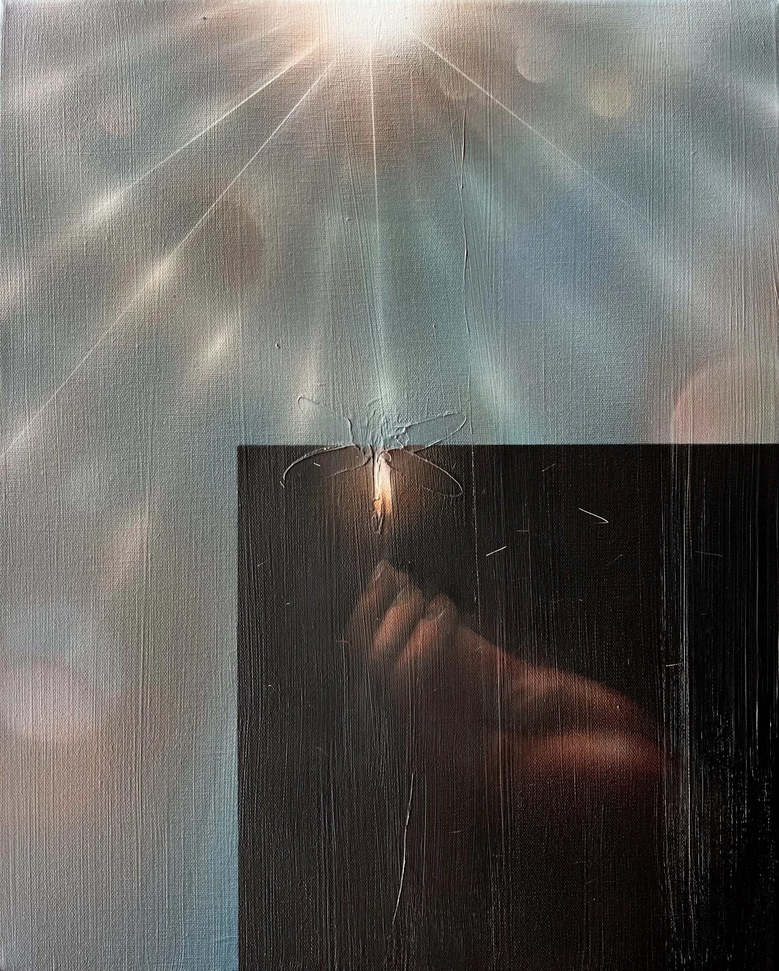 “I don’t know if this holds any relevance to reality but it keeps me hopelessly hopeful.” Acrylic on 16x20” cotton canvas. 2026