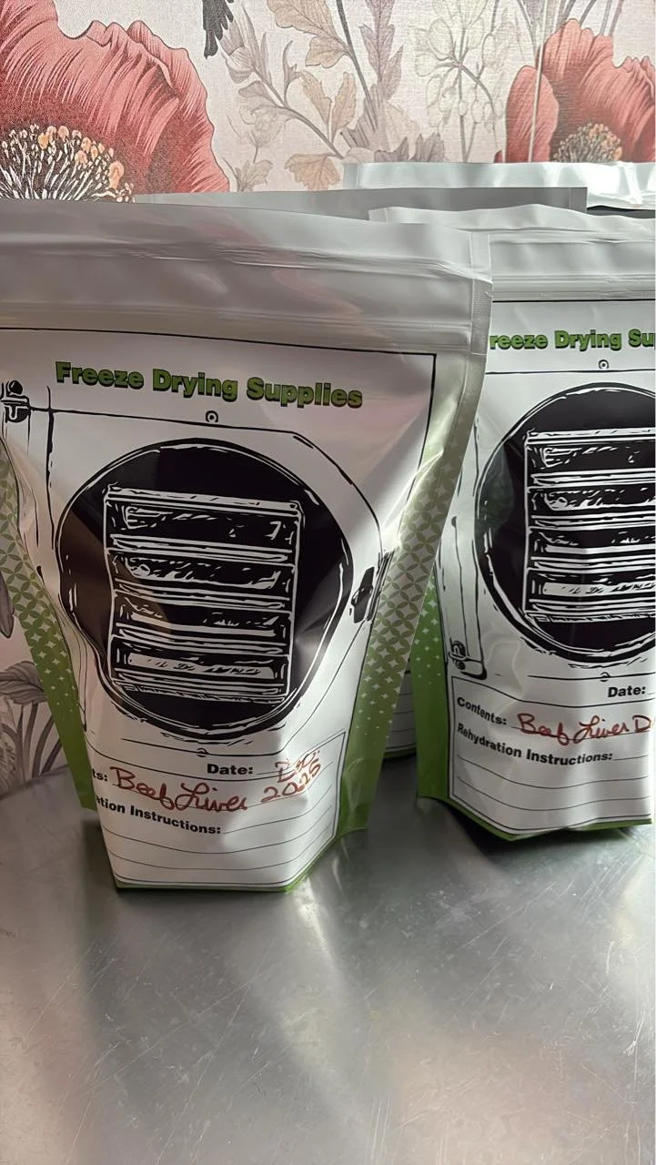 Happy Monday! I have 6 bags available of freeze dried 🐄 liver &ldquo;dog&rdquo; treats available. Just came out of the freeze dryer and packaged today. Approximately 12oz bags. Can be given as is, or rehydrated if preferred. It is rich in many vitam