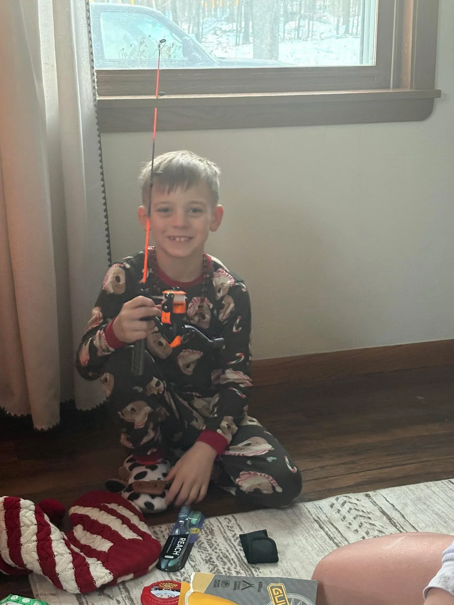 JP got an ice fishing pole from Santa&hellip; 🎅 
He says&rdquo; huh, I musta been a good boy!&rdquo;
🤣🎄🤣🎄🤣 Merry Christmas