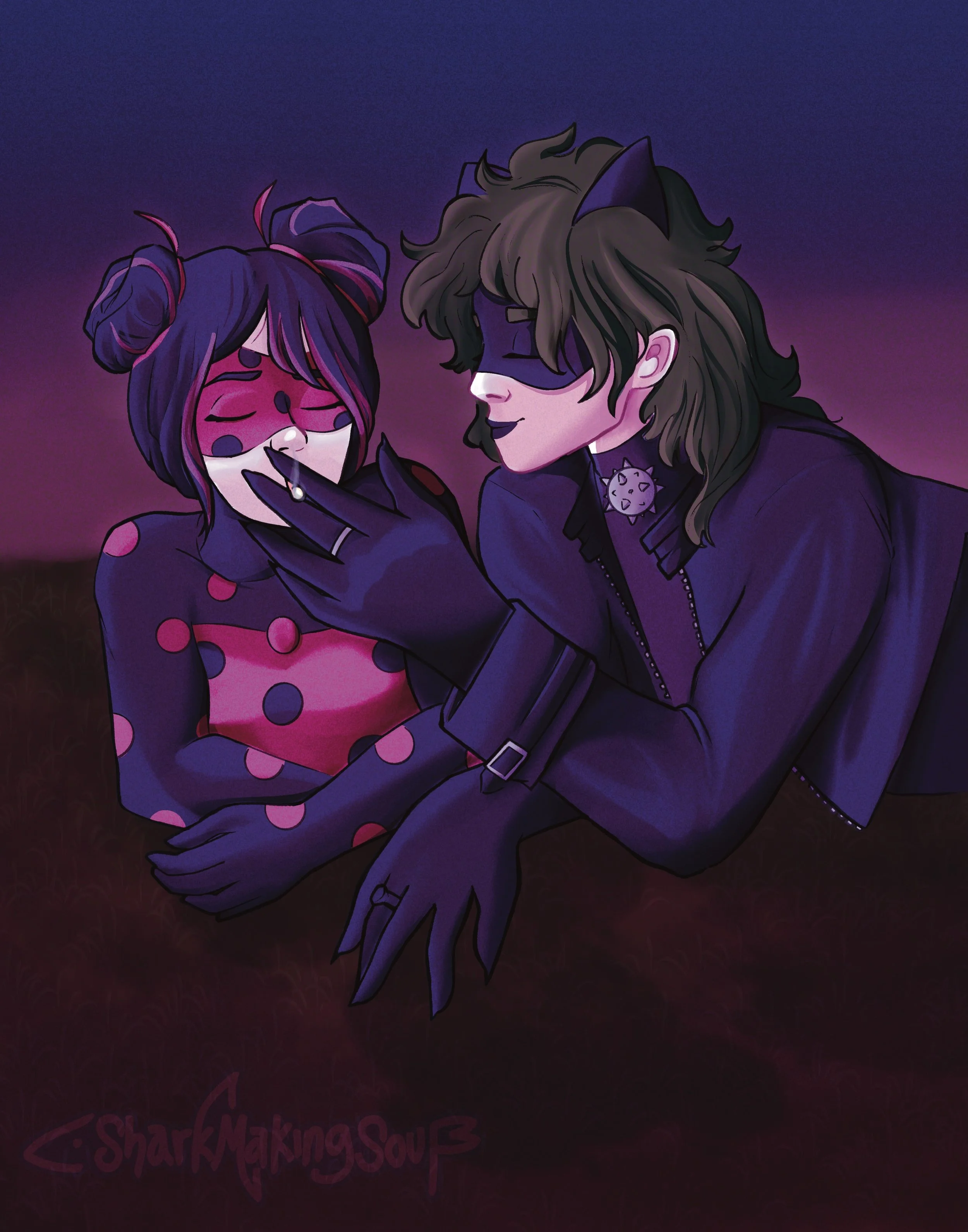 Redraw of a Shadow Bug and Claw Noir I did in 2023 😛😛❤️💚
#miraculous #shadowbug #clawnoir #illistration #miraculousladybug