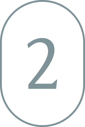 Number 2 inside an oval outline.