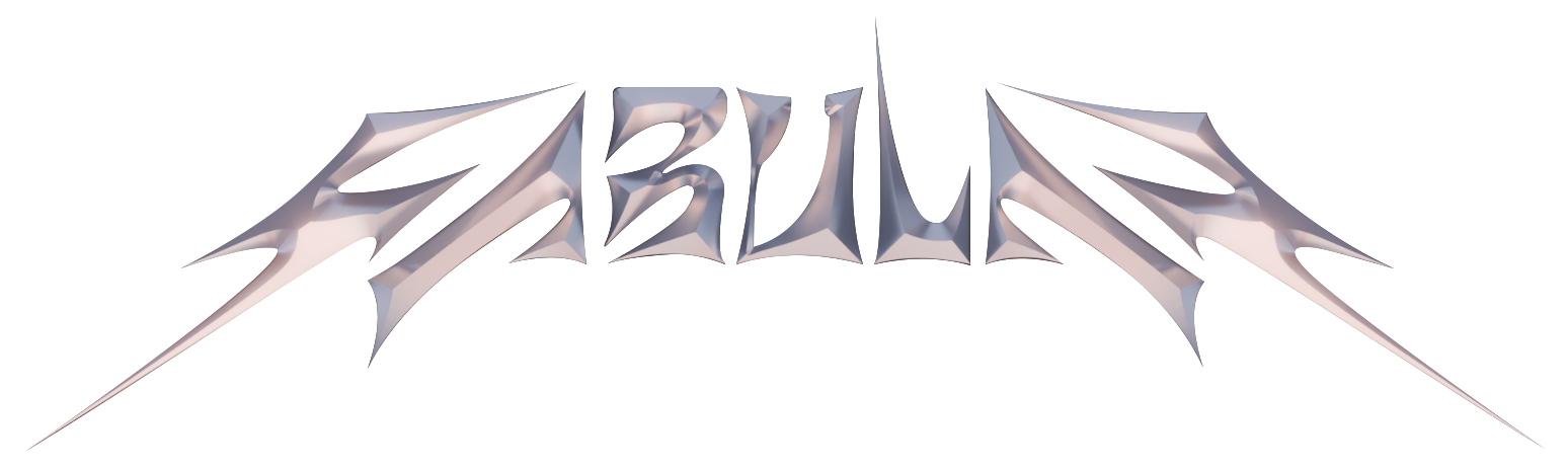 Stylized metallic logo with the word 'FABULAR' in a futuristic font.
