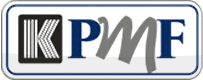 Logo with a stylized letter 'K' and the letters 'PMF'.