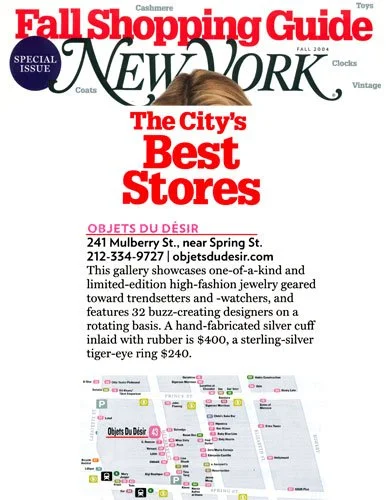 Cover of a fall shopping guide magazine featuring a headline about the city's best stores and a map inside.