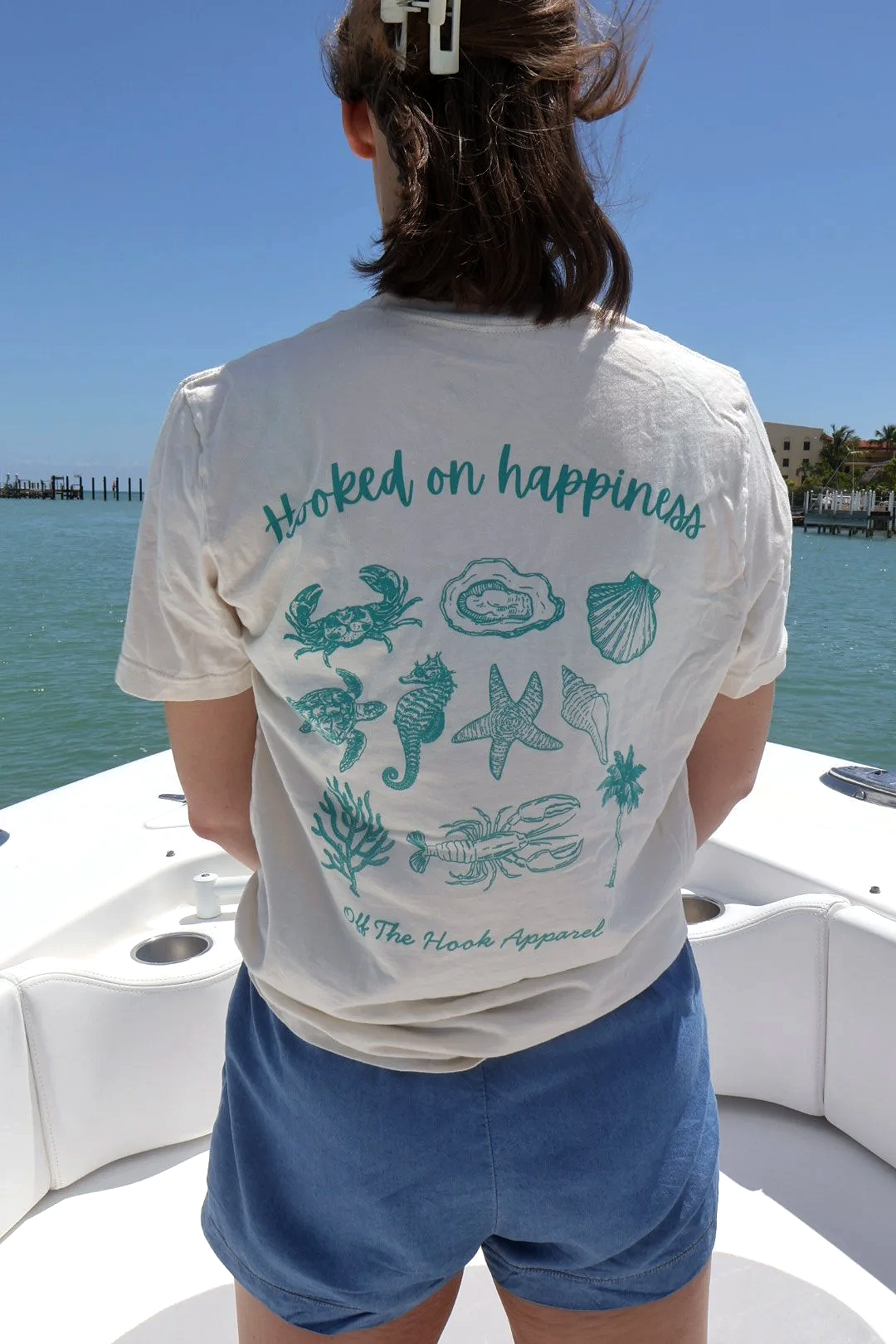 Hooked On Happiness OTH Sand Short-Sleeve T-Shirt