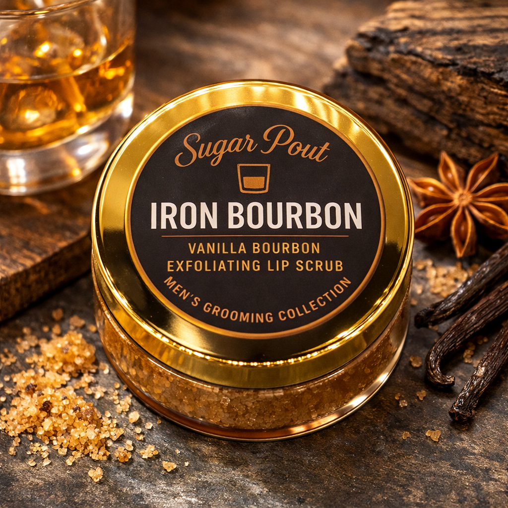 Iron Bourbon – Vanilla Bourbon Exfoliating Lip Scrub (1 oz)