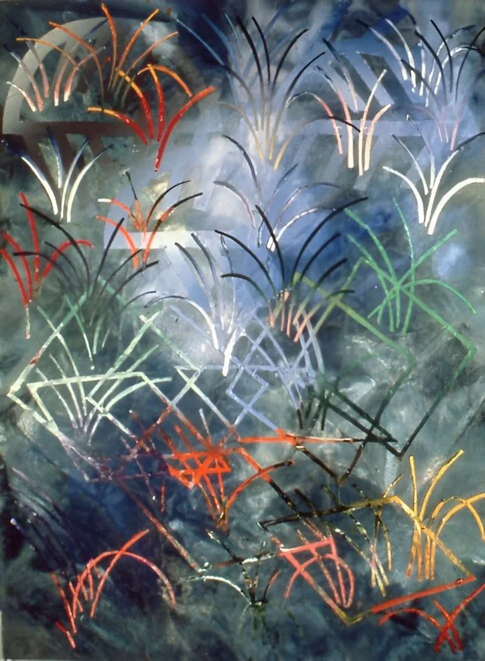 1984, "August 19," 11 x 15 in., Acrylic on Canvas