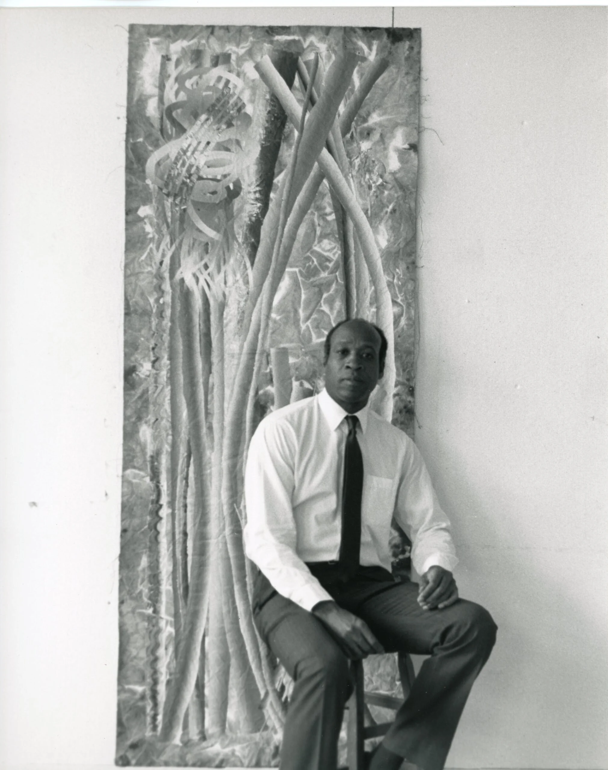 Hutson with "Family Portrait with Extensions," Columbus, Ohio, 1988