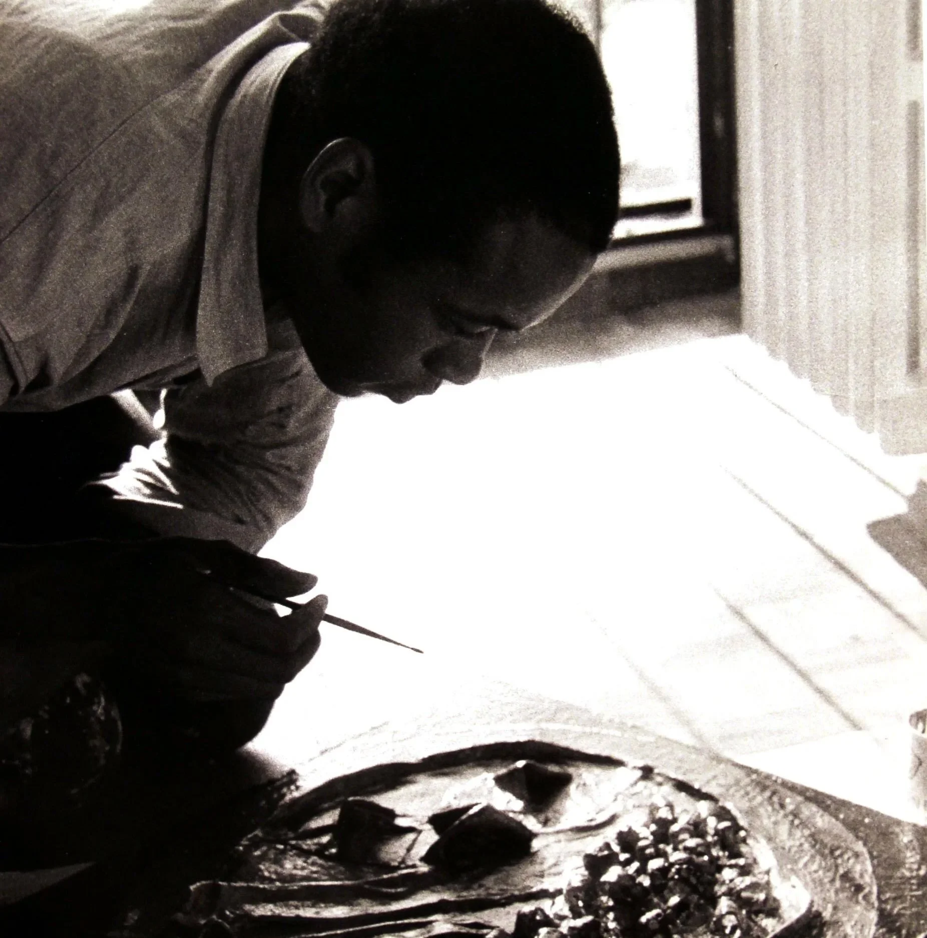 Hutson in his Paris Studio, 1963. Photo by Ed Barnett.