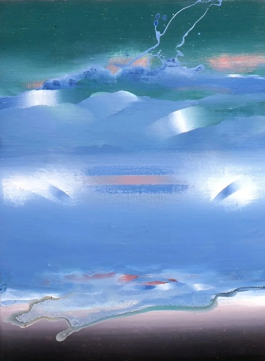 1978, "Incident at the Shore," 9 x 12 in., Acrylic on Canvas