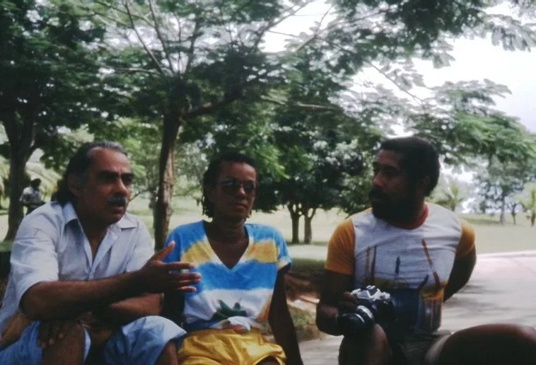 Ed Clark, Peg Alston, and Barkley Hendricks, Ivory Coast, 1980.
