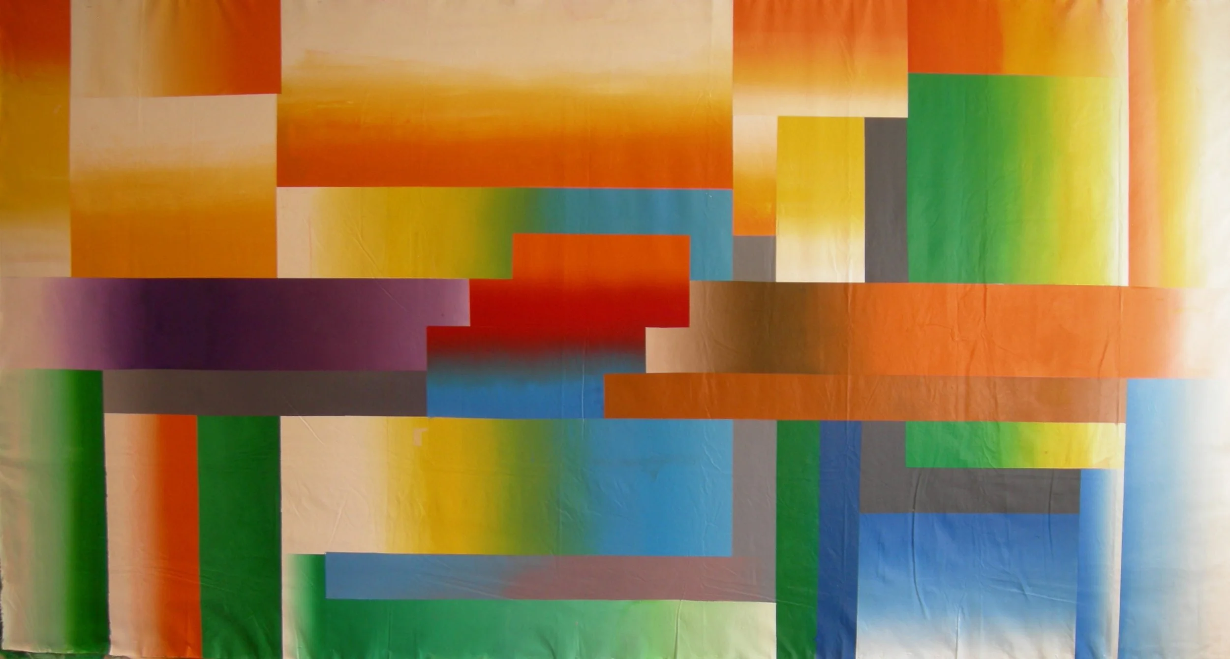 Undated, "Untitled," 72 x 144 in., Acrylic on Linen