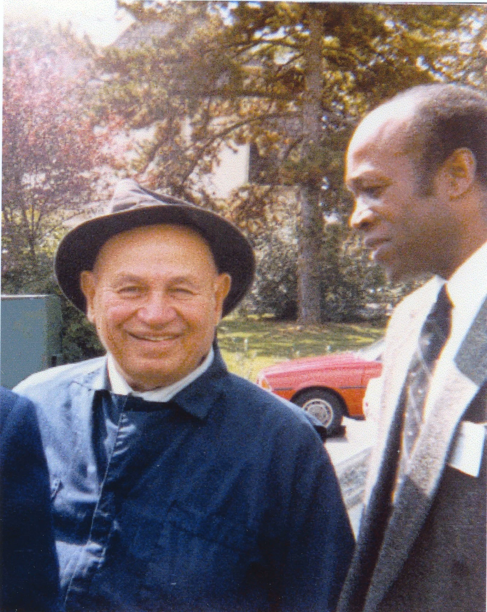 Hutson with Romare Bearden, Penn State University, 1985. Photo by Michele West.