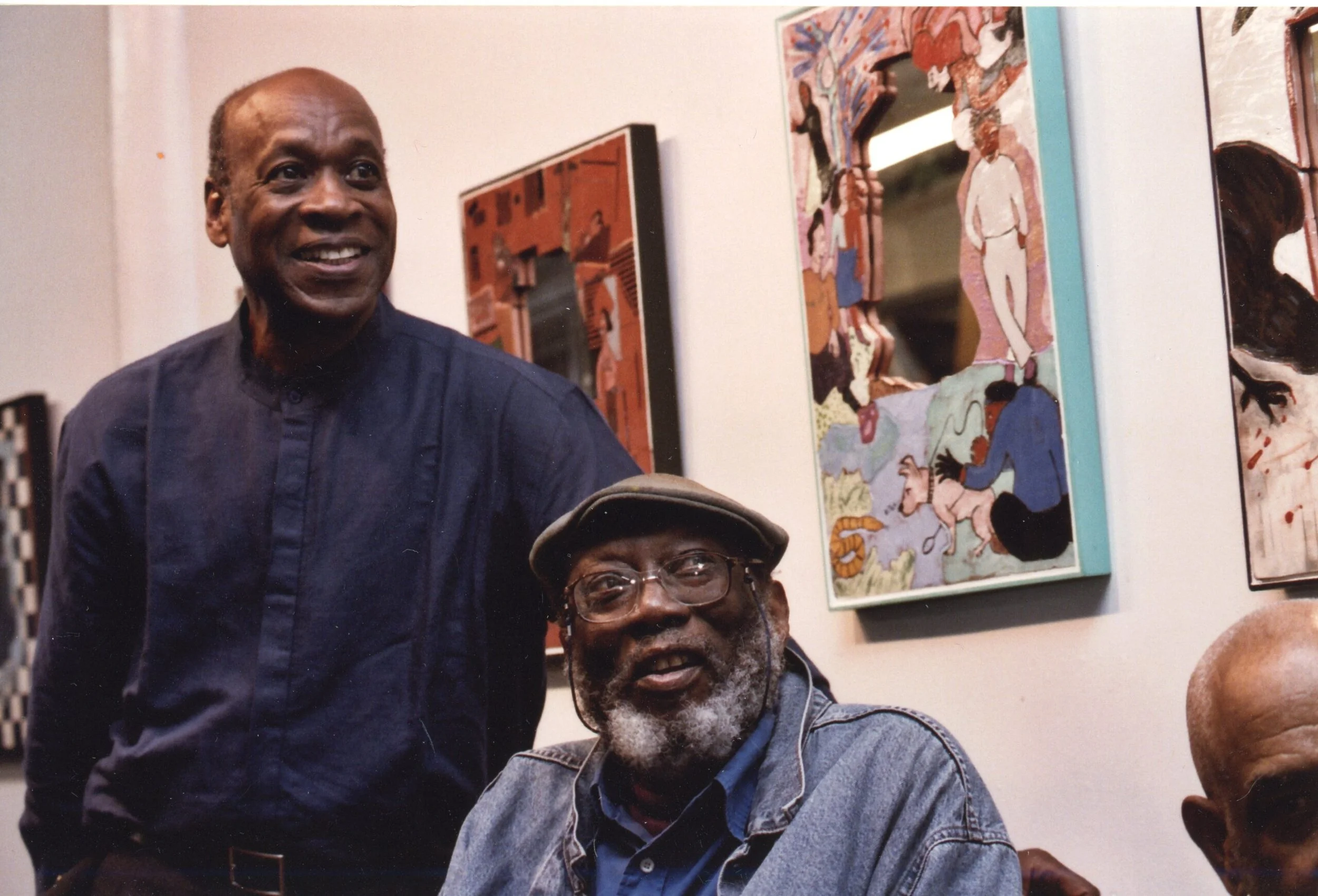 Hutson with Frank Bowling, 2005.