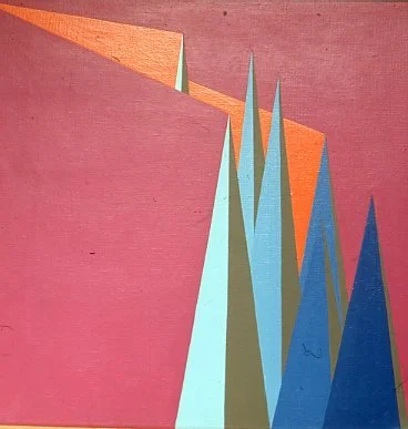 1965, "City Series," Acrylic on Canvas