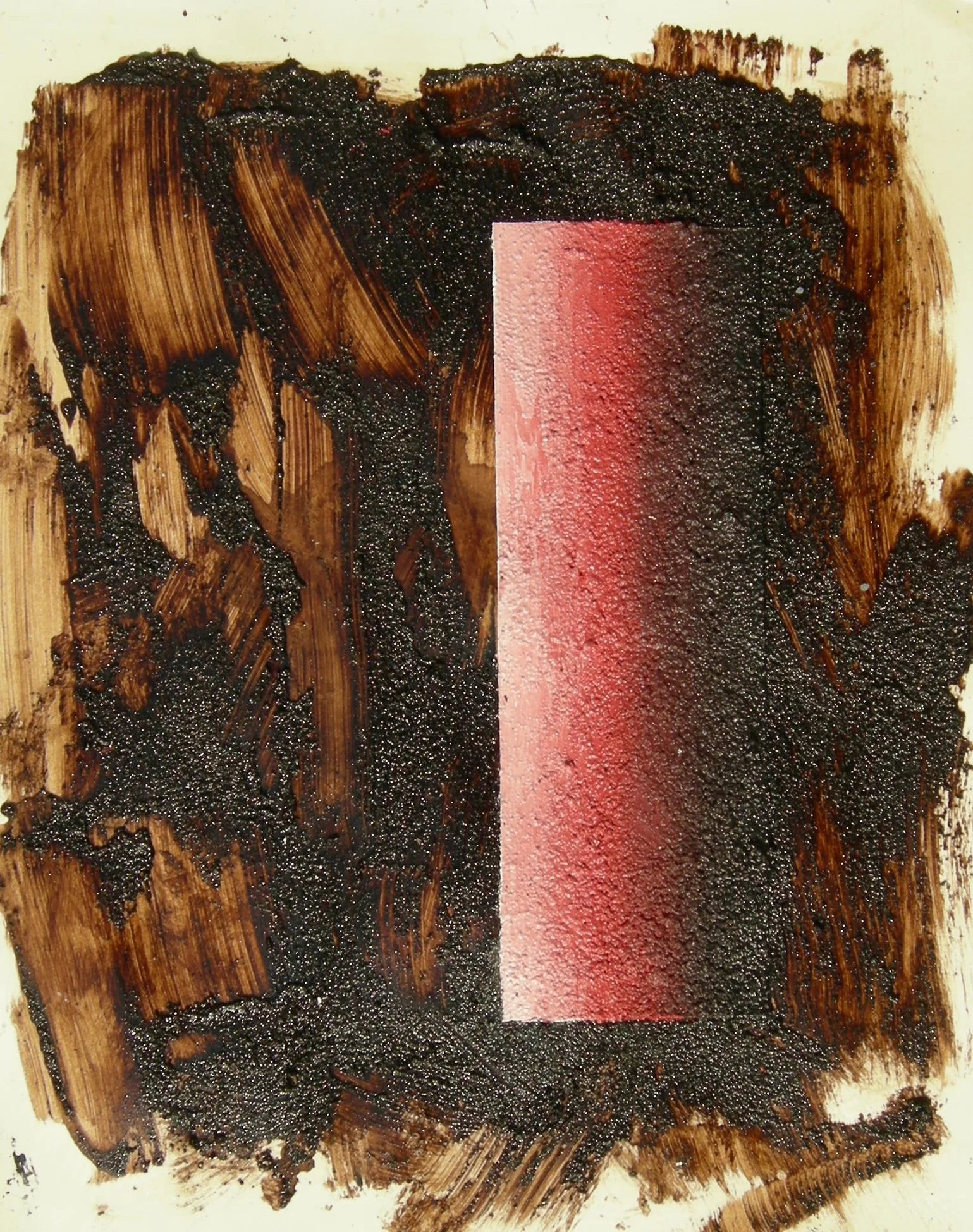 2011, "Havana Series #1," 29 1/2 x 26 x 1 in., Coffee Grounds, Jade Glue, Matte Varnish, Acrylic on Handmade Paper
