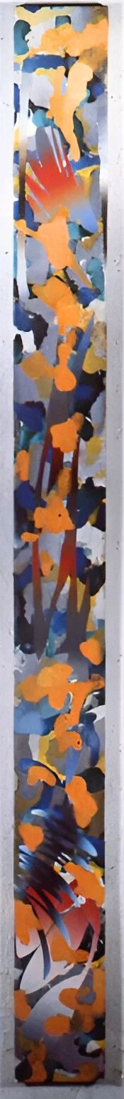 1981-1982, "River," 77 x 6.75 in., Acrylic on Canvas