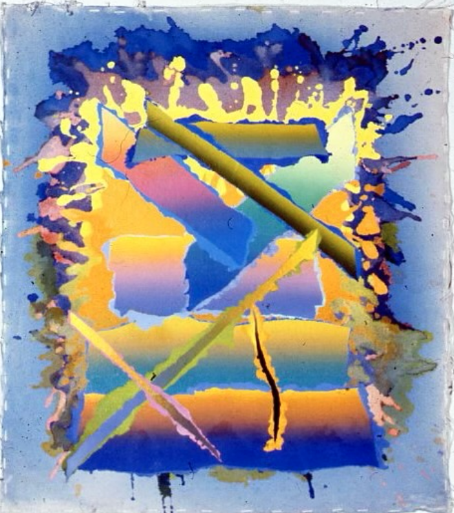 1980-1981, "Some Long Words of Men," 9 x 12 in., Acrylic on Canvas