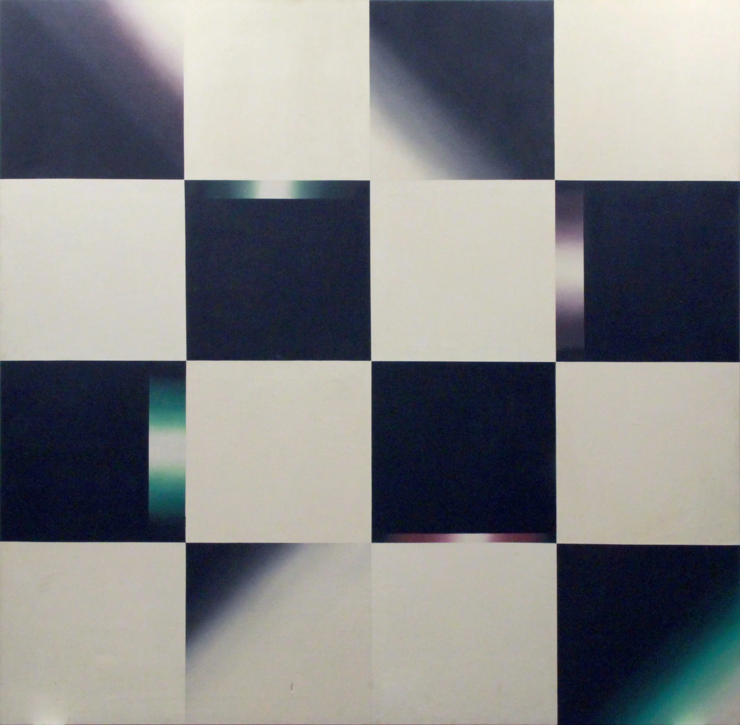 1971, "Study for A Dogon Blanket," 76 x 77 in., Acrylic on Canvas (scaled)