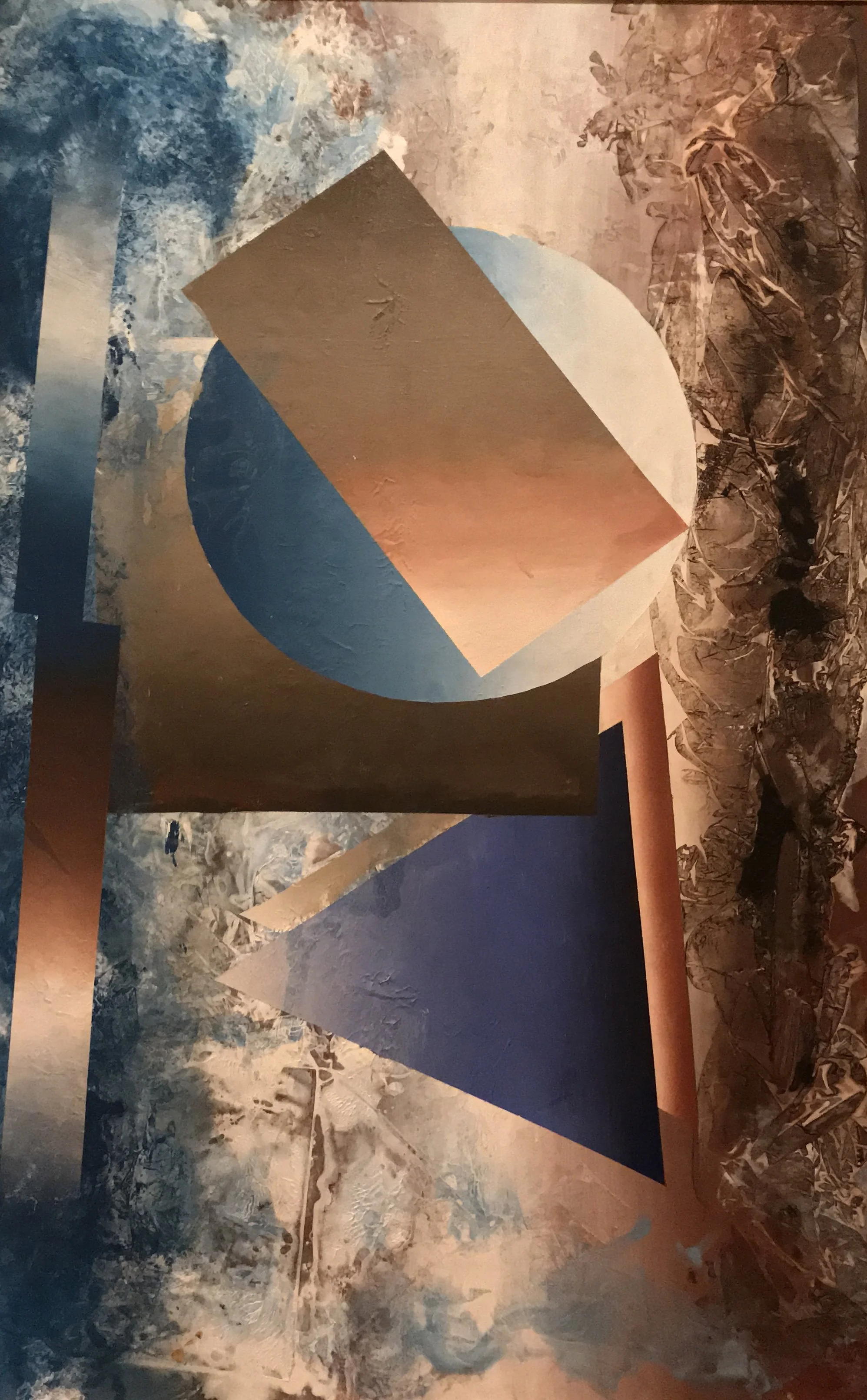 2017, "Untitled, Four With One," 72 in x 43 in., Acrylic on Handmade Paper