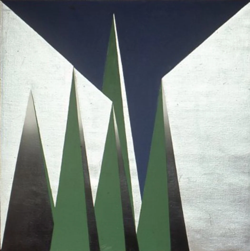 1965, "City Series," Acrylic on Canvas