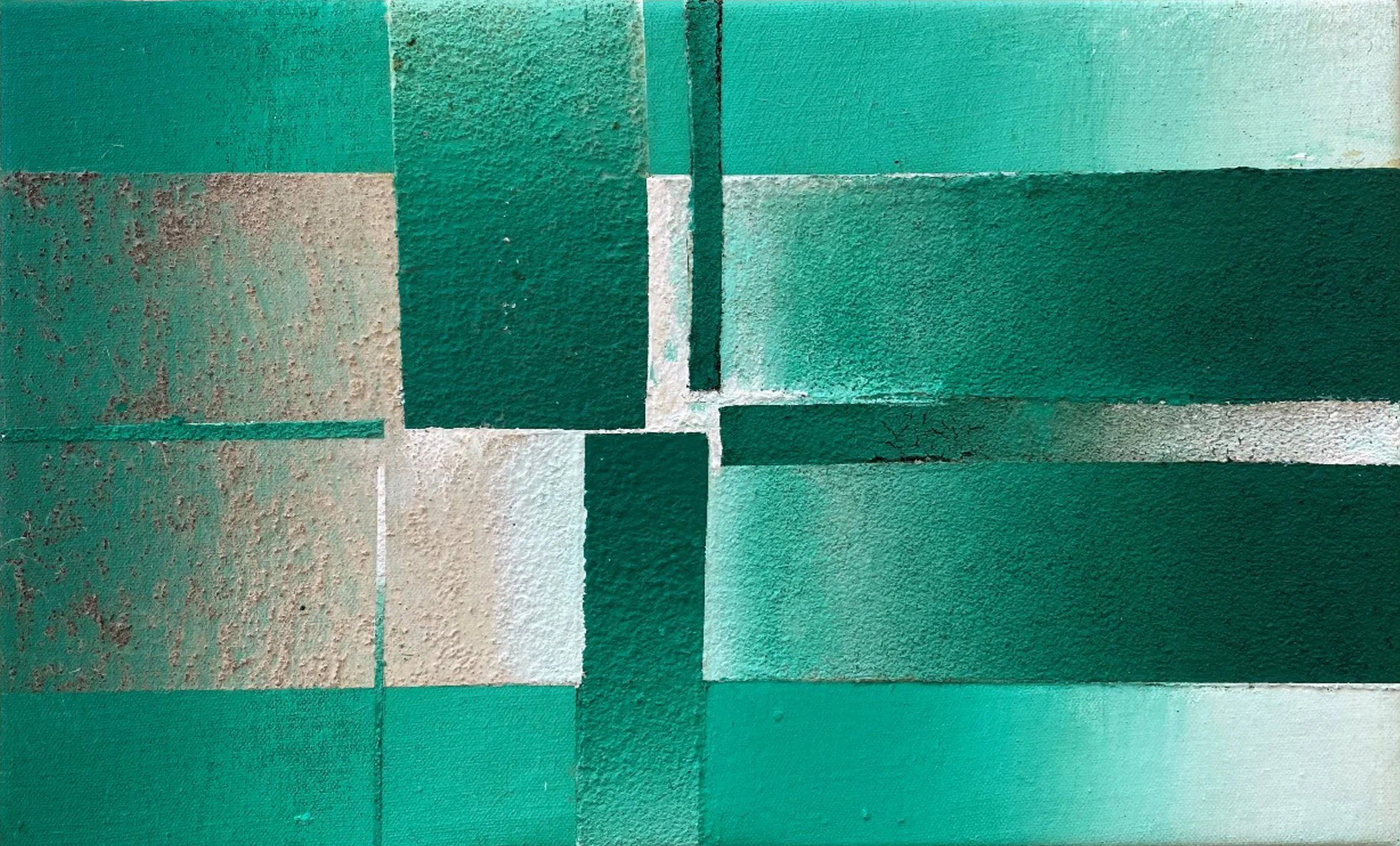 January 2014, "Arms Length Series #6 (study)," 12 1/4 x 20 in., Acrylic on Linen