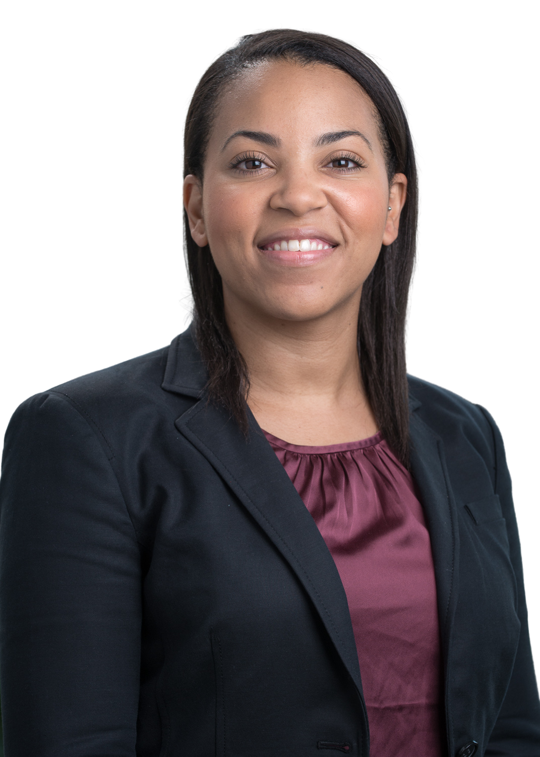 Picture of Krystale Littlejohn, PhD wearing a purple blouse and navy blazer