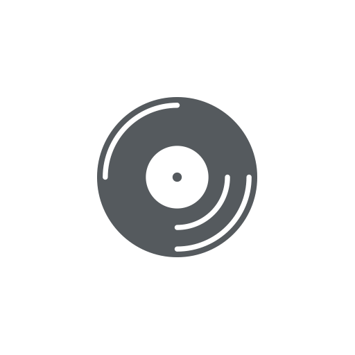 Icon of a vinyl record or turntable.