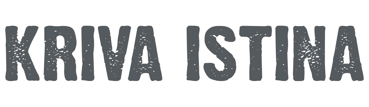 The text 'KRIVA ISTINA' in bold, distressed font.