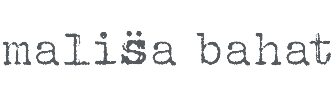 Text reading 'malisa bahat' in a stylized font.