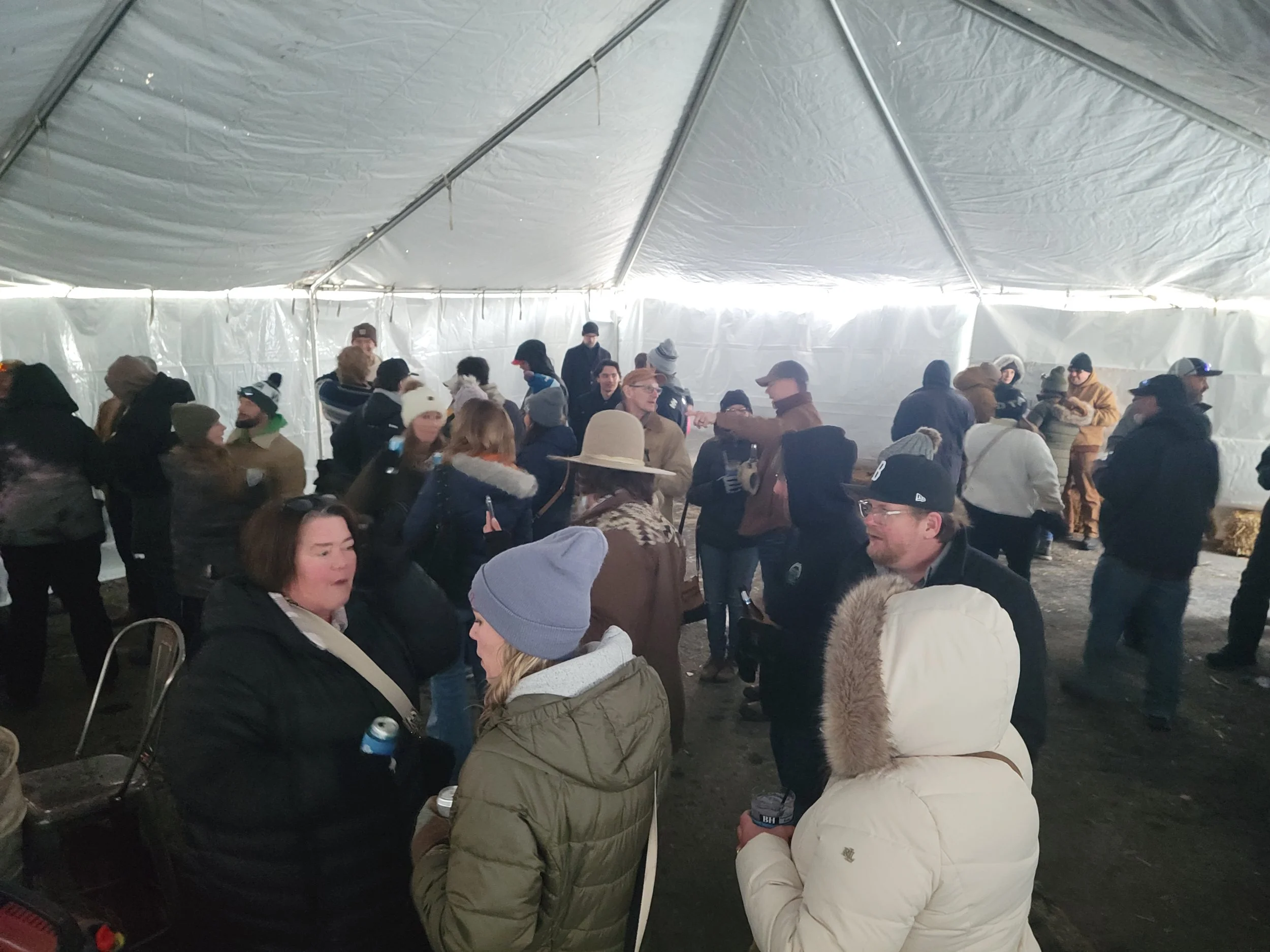 Keeping warm in the tent! 