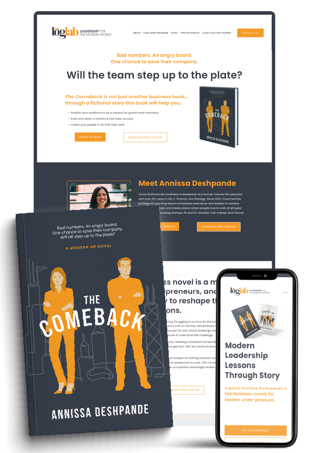 Author book website and mobile site for the loglab