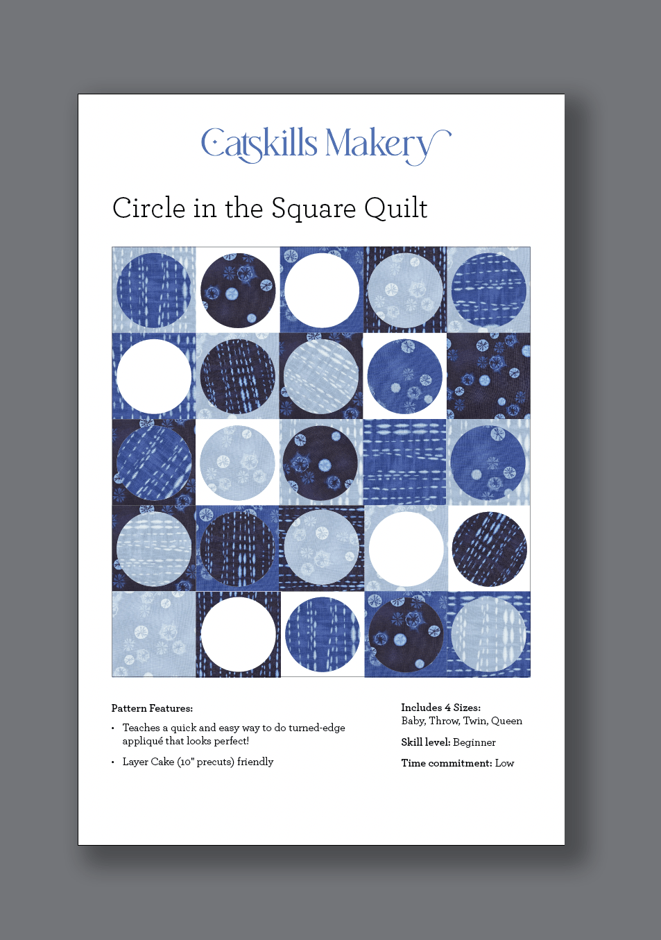 Circle in the Square Quilt Pattern (Download)