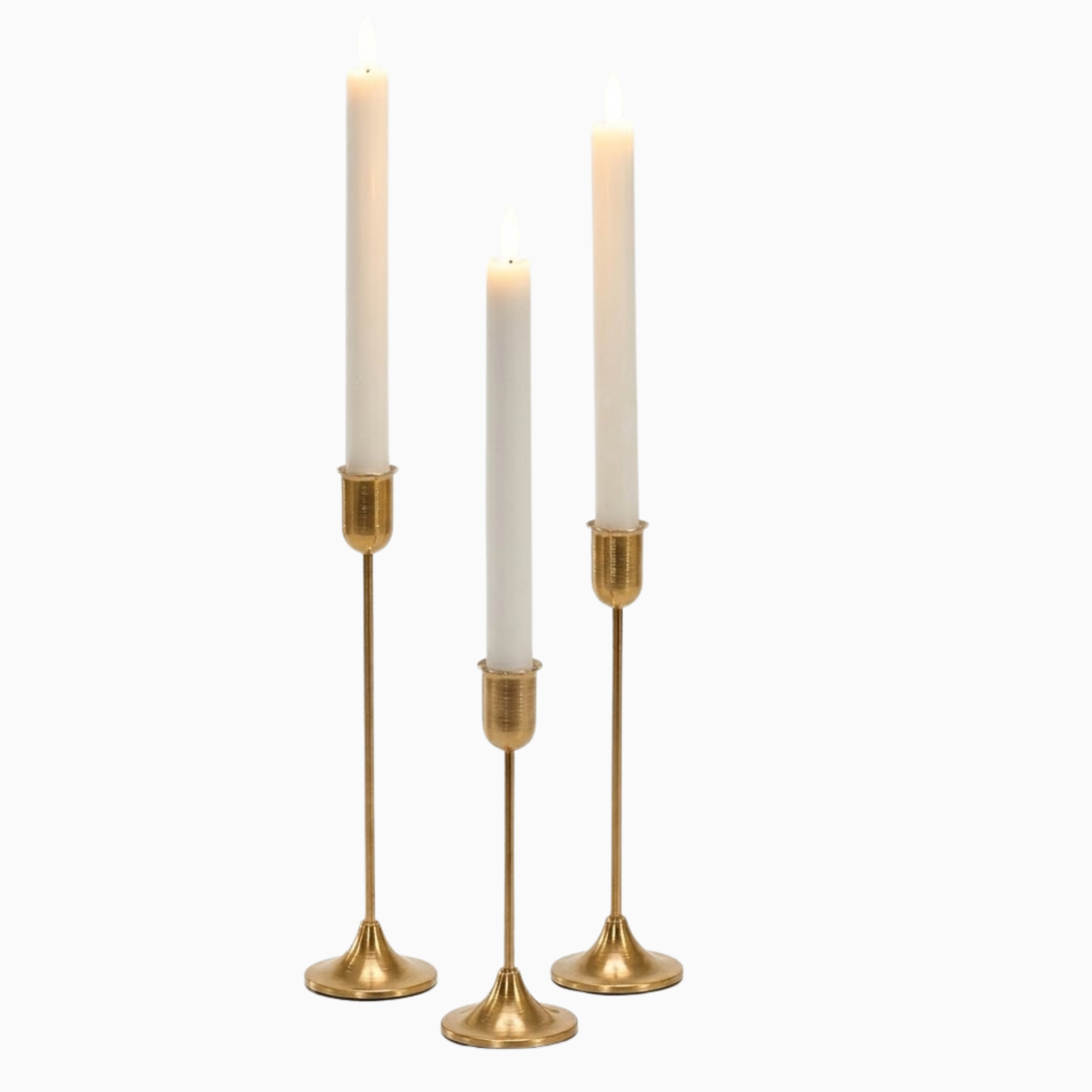 Gold Tapered Candlestick Holder