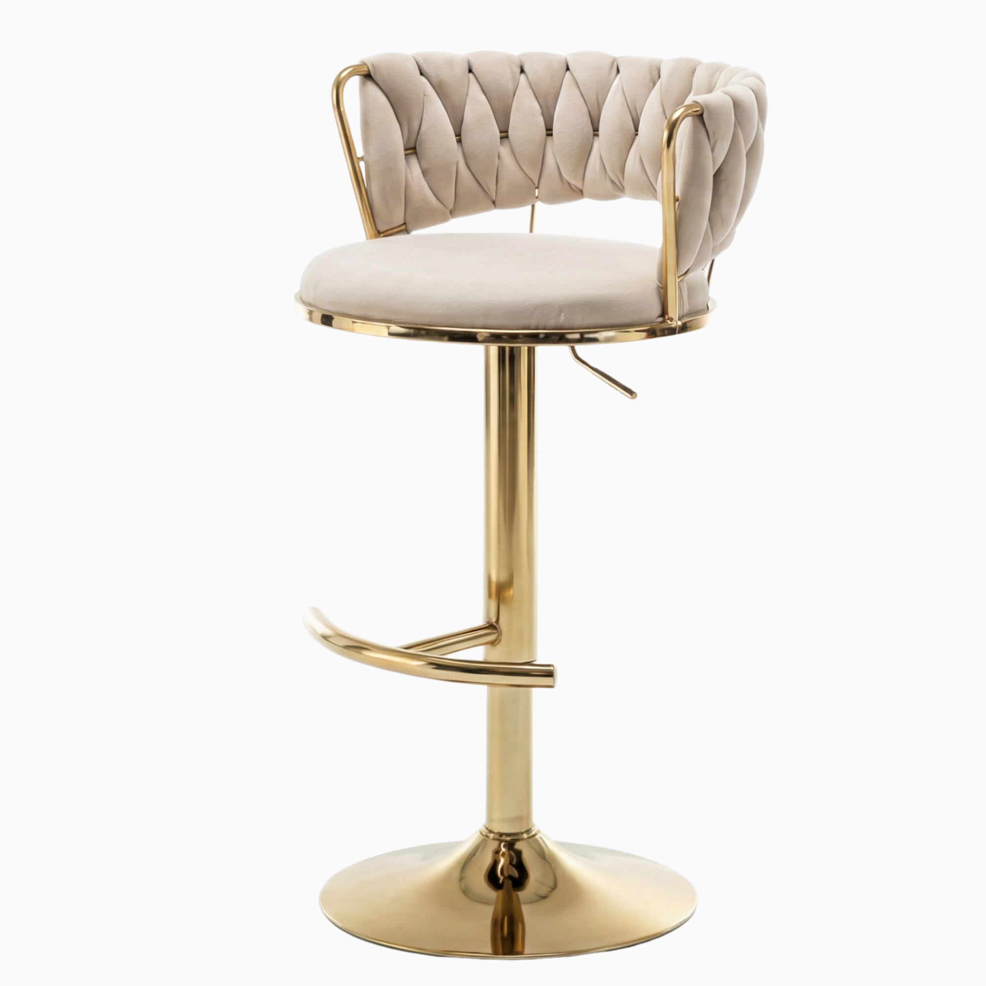 Gold and Velvet Bar Stool