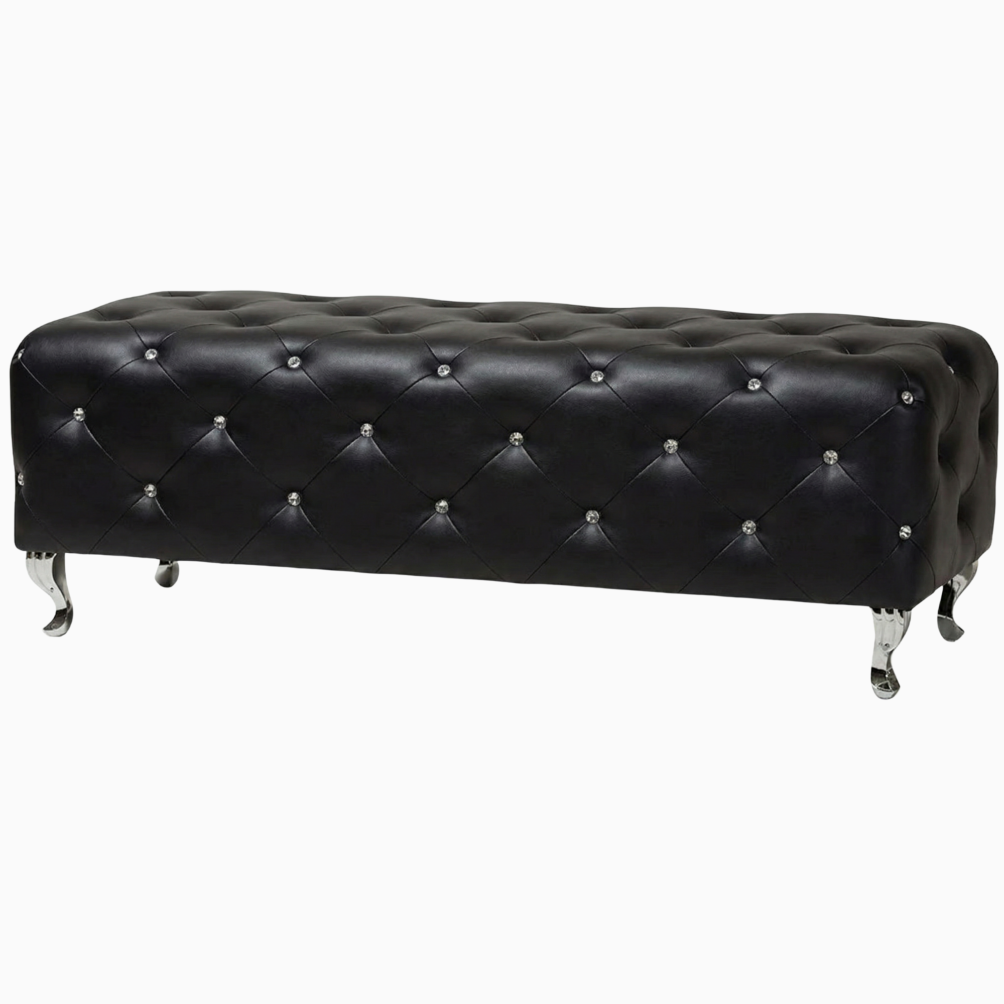Black Tufted Ottoman